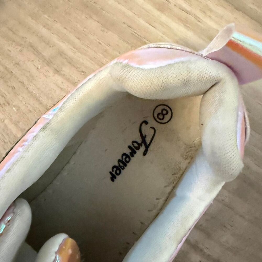 Forever-21 Women's Pink and White Trainers - Picture 6 of 7